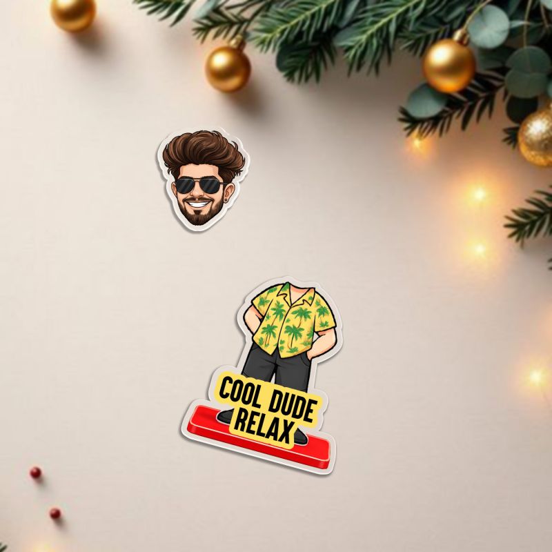 Battery Powered Bobblehead Caricature with Moving Head Feature for Tabletop Decor Personalized with Face Cutout Cartoon Theme Decor Birthday Gift for Friend